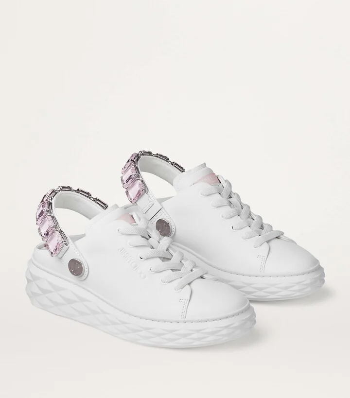 Jimmy Choo Diamond Maxi Leather Slingback Sneakers - Image 6