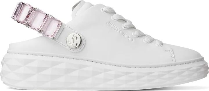 Jimmy Choo Diamond Maxi Leather Slingback Sneakers