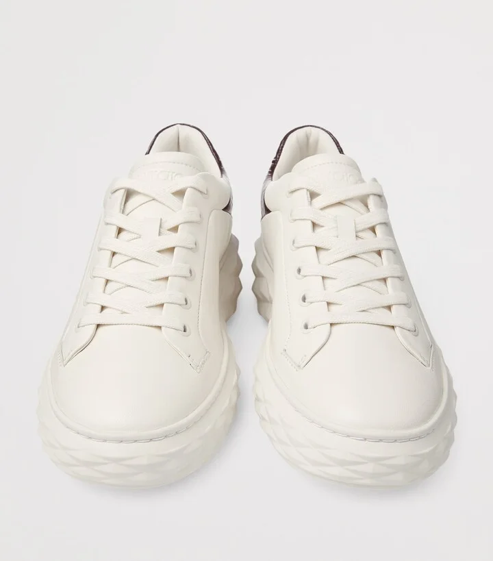 Jimmy Choo Diamond Maxi Leather Sneakers - Image 4