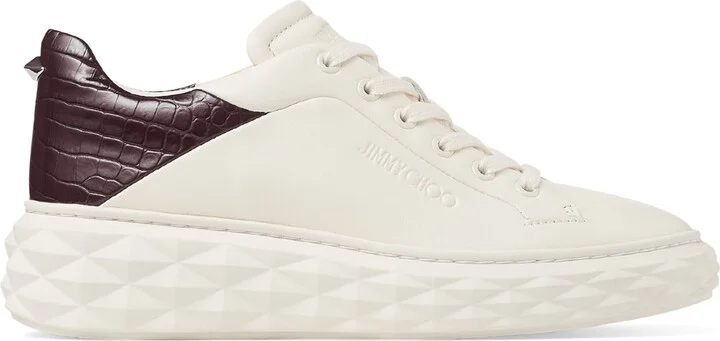Jimmy Choo Diamond Maxi Leather Sneakers