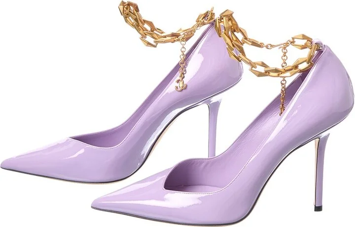 Jimmy Choo Diamond Talura 100 Patent Pump (Authentic Pre-Loved) - Image 2