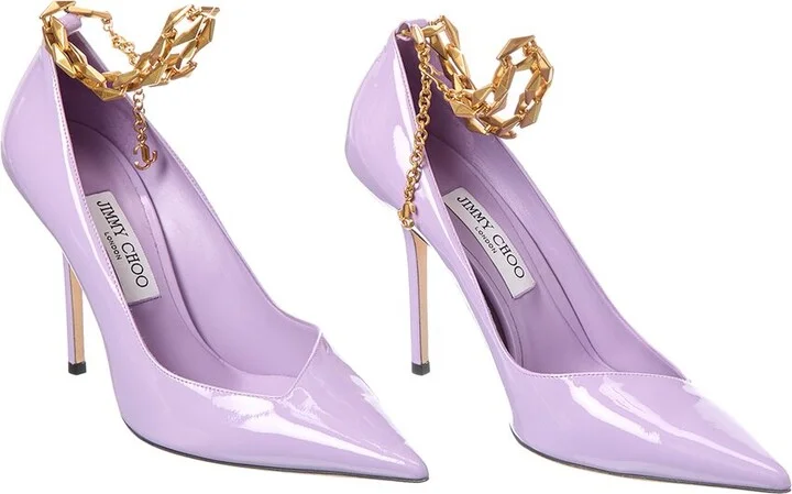 Jimmy Choo Diamond Talura 100 Patent Pump (Authentic Pre-Loved)