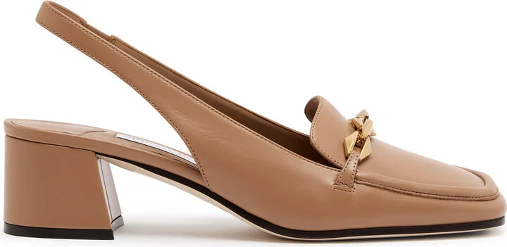 Jimmy Choo Diamond Tilda 45 Leather Slingback Pumps