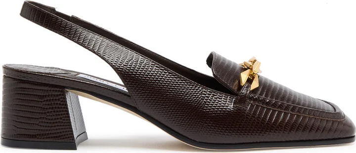 Jimmy Choo Diamond Tilda 45 Leather Slingback Pumps