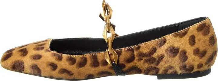 Jimmy Choo Diamond Tilda Haircalf Flat - Image 2
