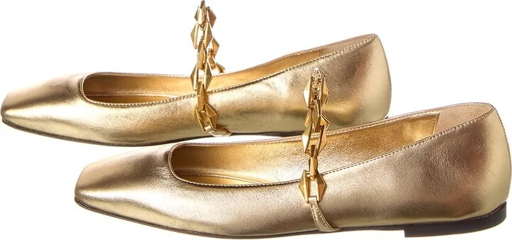 Jimmy Choo Diamond Tilda Leather Flat (Authentic Pre-Loved) - Image 2