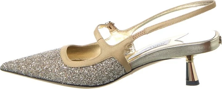 Jimmy Choo Didi 45 Glitter & Leather Slingback Pump - Image 2