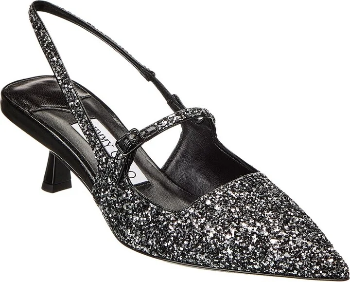 Jimmy Choo Didi 45 Glitter Slingback Pump