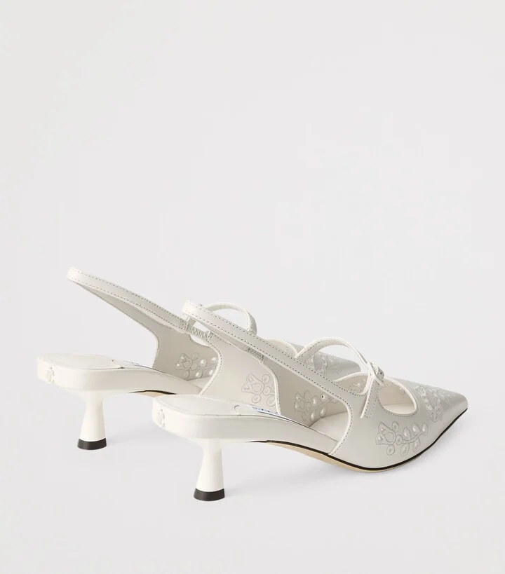 Jimmy Choo Didi 45 Leather Slingback Pumps - Image 3