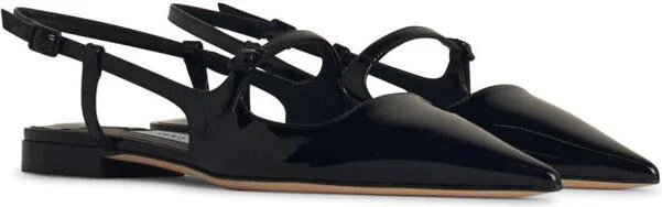Jimmy Choo 'Didi' Black Leather Ballet Flats - Image 2