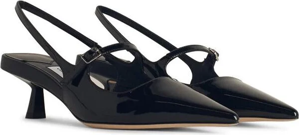 Jimmy Choo 'Didi' Black Leather Slingbacks - Image 2