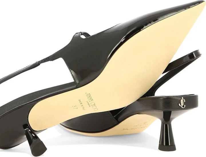 Jimmy Choo 'Didi' Black Leather Slingbacks - Image 4