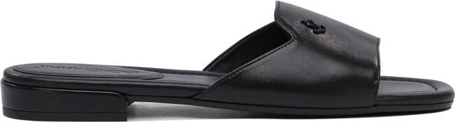 Jimmy Choo Dina Logo Plaque Slides