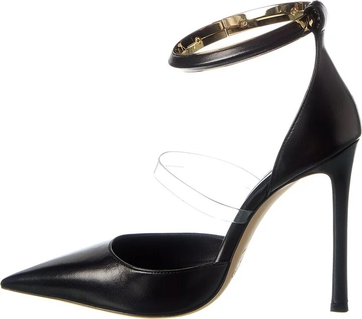 Jimmy Choo Dreece 110 Leather & Vinyl Pump - Image 2