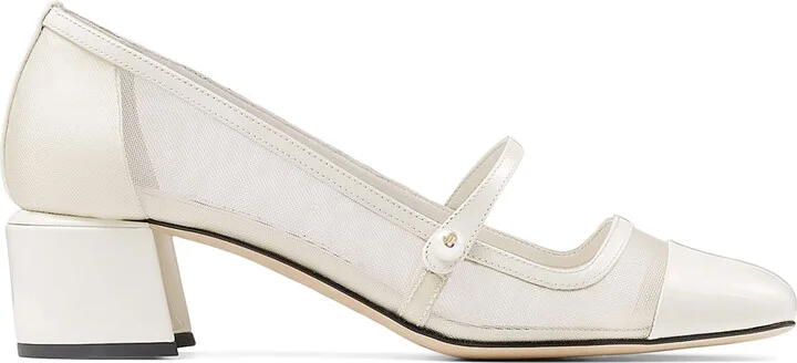 Jimmy Choo Elisa 45 Leather Mary Jane Heeled Pumps