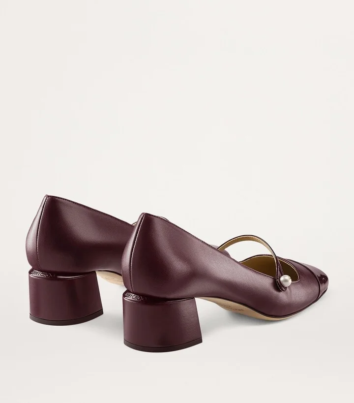 Jimmy Choo Elisa 45 Leather Mary Jane Pumps - Image 2