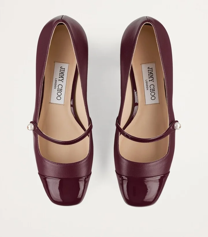 Jimmy Choo Elisa 45 Leather Mary Jane Pumps - Image 3