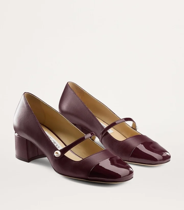 Jimmy Choo Elisa 45 Leather Mary Jane Pumps - Image 4