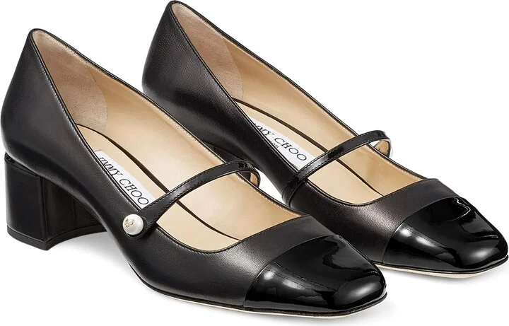 Jimmy Choo Elisa 45 Leather Mary Jane Pumps - Image 3