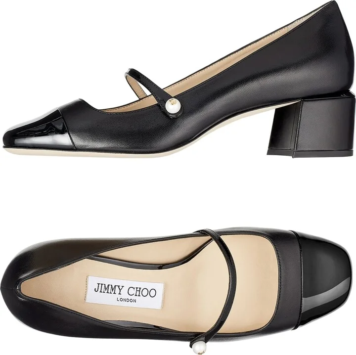 Jimmy Choo Elisa 45 Leather Mary Jane Pumps - Image 4