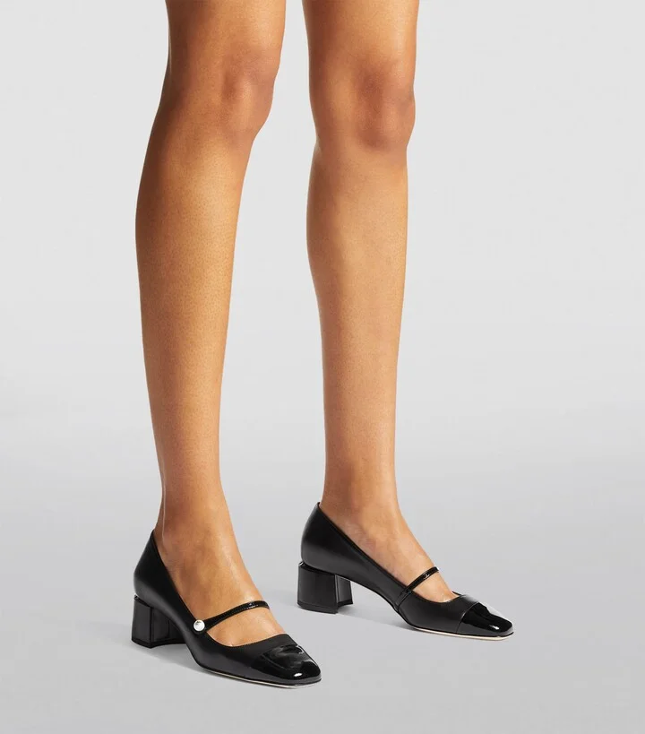 Jimmy Choo Elisa 45 Leather Mary Jane Pumps - Image 5