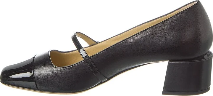 Jimmy Choo Elisa 45 Leather & Patent Pump - Image 2
