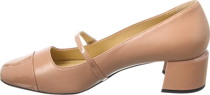 Jimmy Choo Elisa 45 Leather & Patent Pump - Image 2