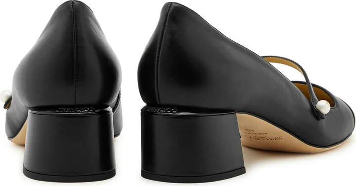 Jimmy Choo Elisa 45 Leather Pumps - Image 3