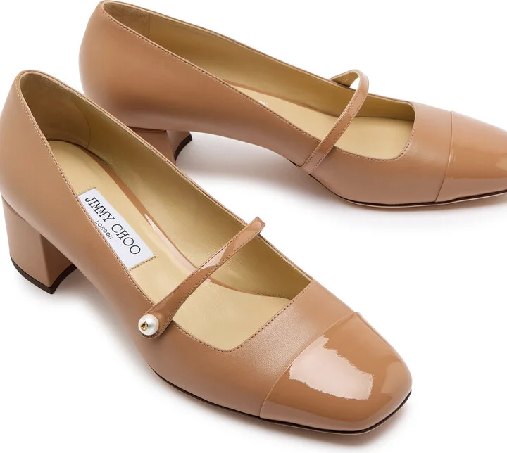 Jimmy Choo Elisa 45 Leather Pumps - Image 8