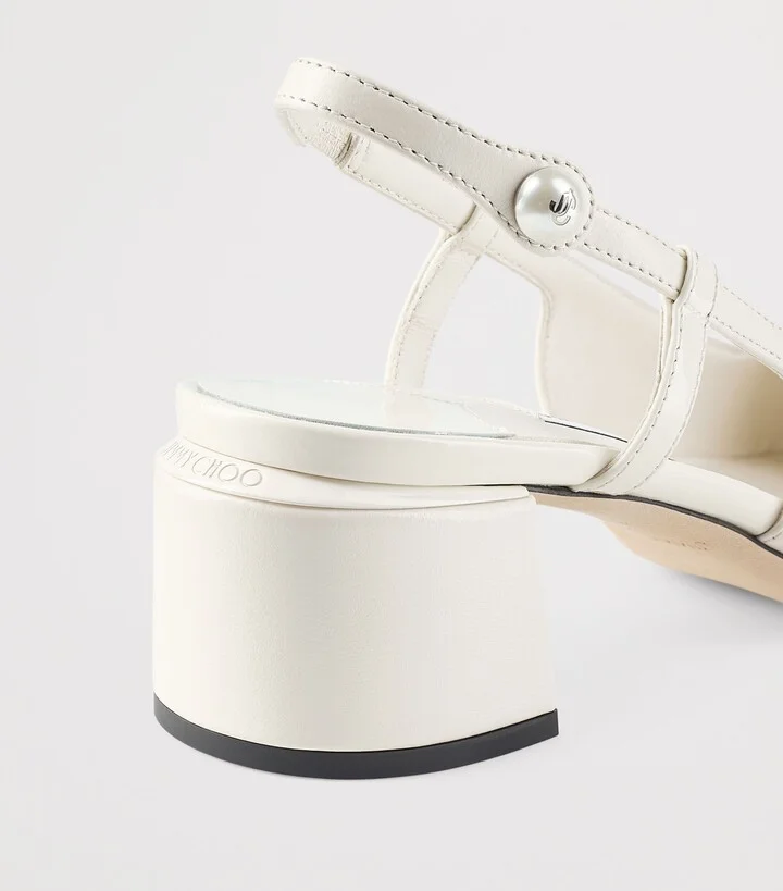 Jimmy Choo Elisa 45 Leather Slingback Sandals - Image 2