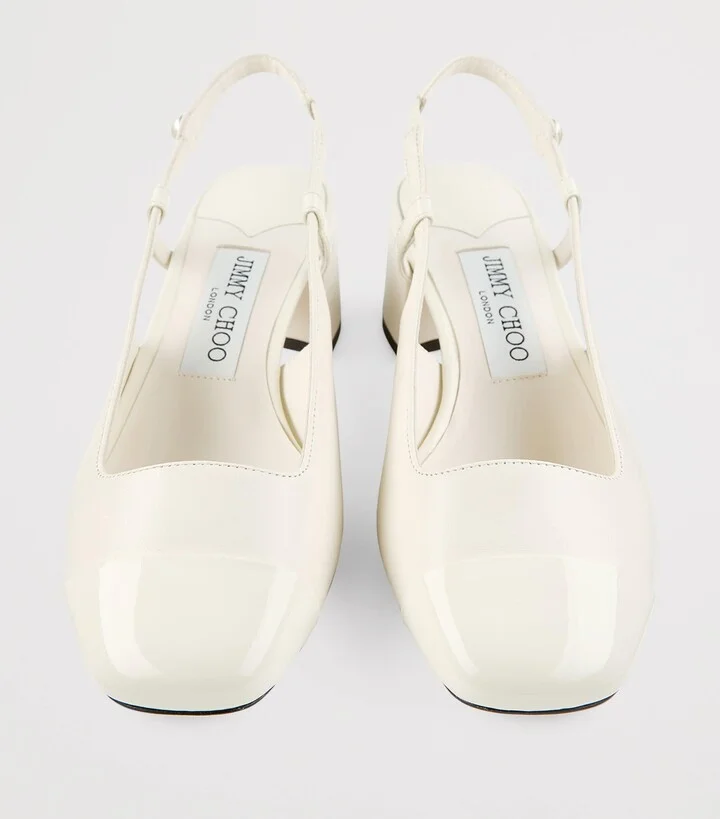 Jimmy Choo Elisa 45 Leather Slingback Sandals - Image 3