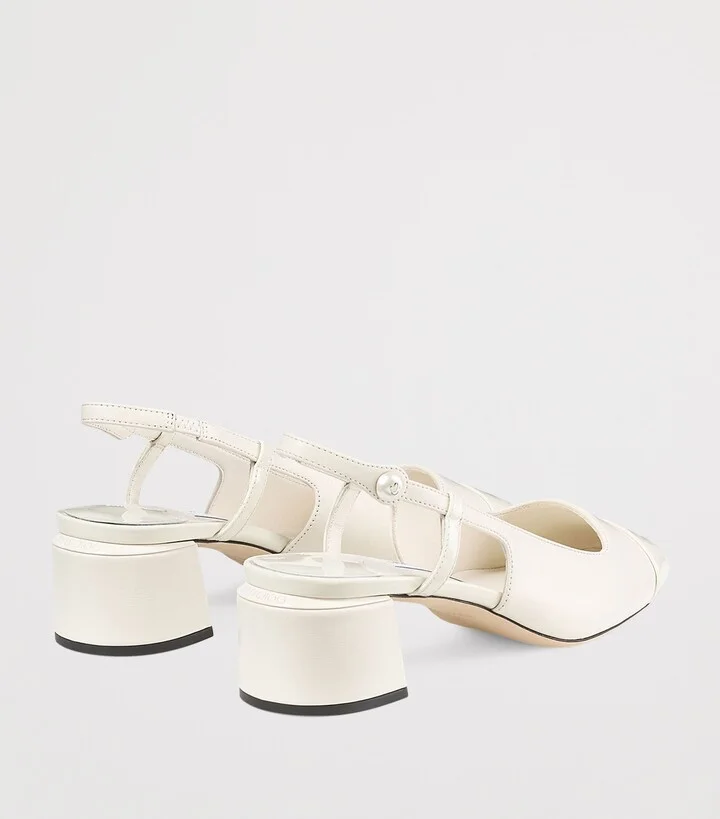Jimmy Choo Elisa 45 Leather Slingback Sandals - Image 4