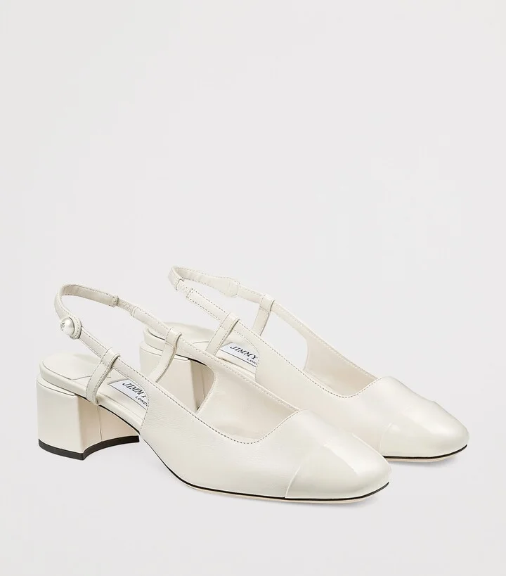 Jimmy Choo Elisa 45 Leather Slingback Sandals - Image 5