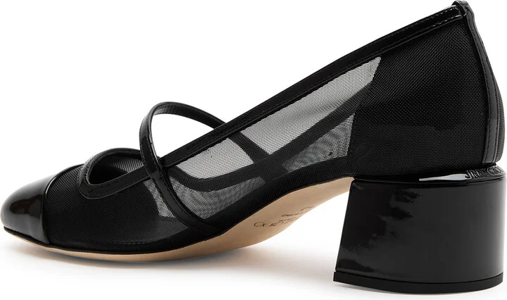 Jimmy Choo Elisa 45 Mesh and Patent Leather Mary Jane Pumps - Image 2