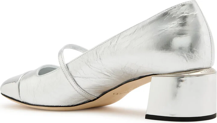 Jimmy Choo Elisa 45 Metallic Leather Pumps - Image 2