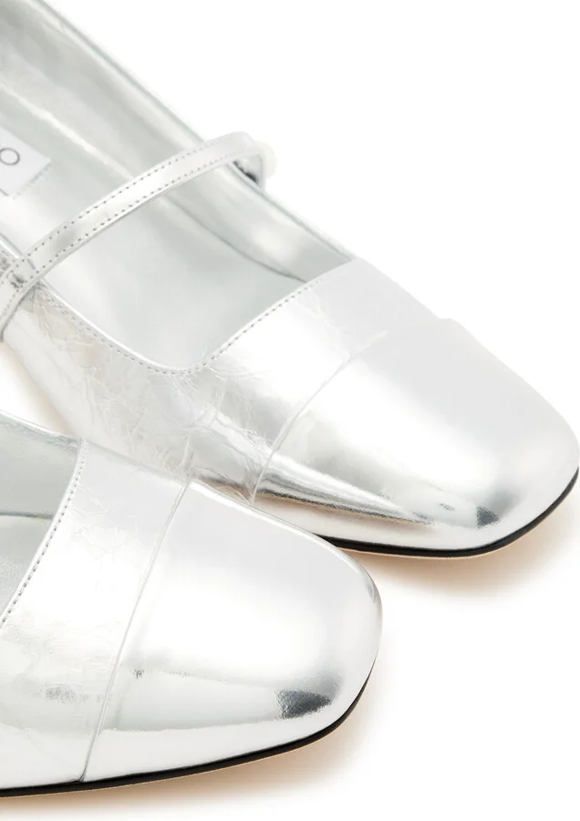 Jimmy Choo Elisa 45 Metallic Leather Pumps - Image 3