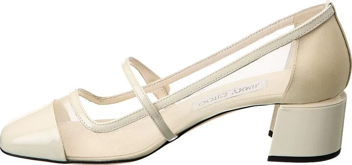 Jimmy Choo Elisa 45 Patent & Mesh Pump - Image 2