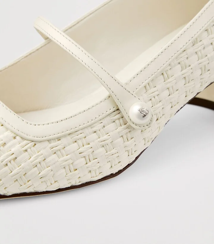 Jimmy Choo Elisa 45 Woven Mary Jane Pumps - Image 3