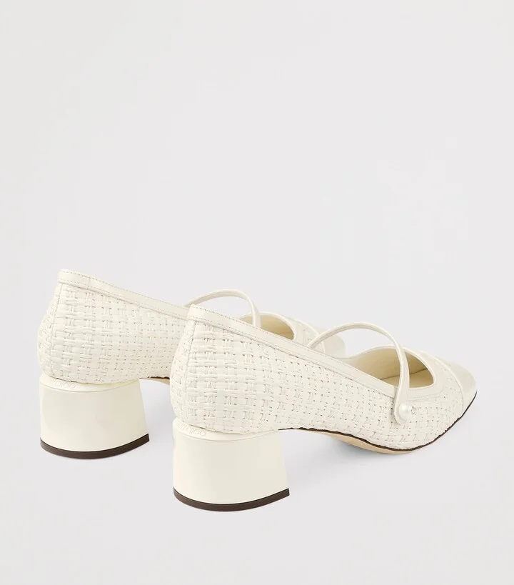 Jimmy Choo Elisa 45 Woven Mary Jane Pumps - Image 4