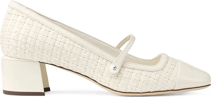 Jimmy Choo Elisa 45 Woven Mary Jane Pumps