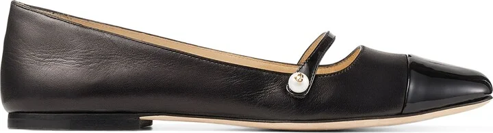 Jimmy Choo Elisa Leather Ballet Flats