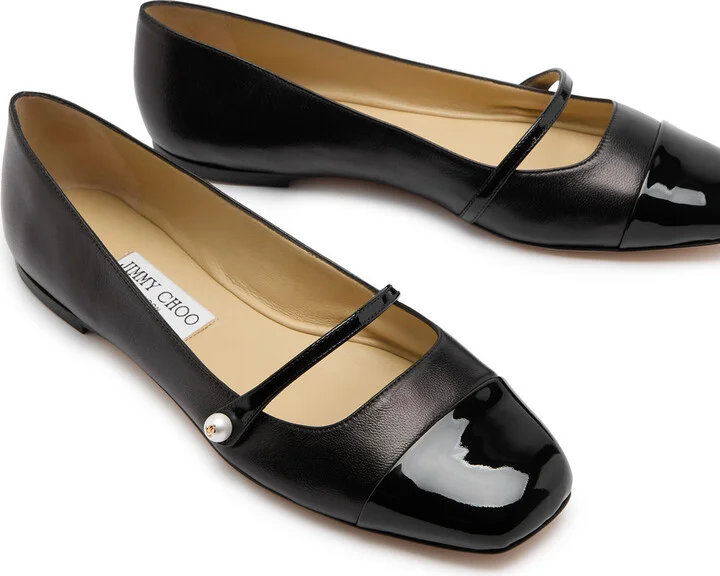 Jimmy Choo Elisa Leather Flats - Image 3