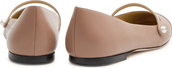 Jimmy Choo Elisa Leather Flats - Image 8