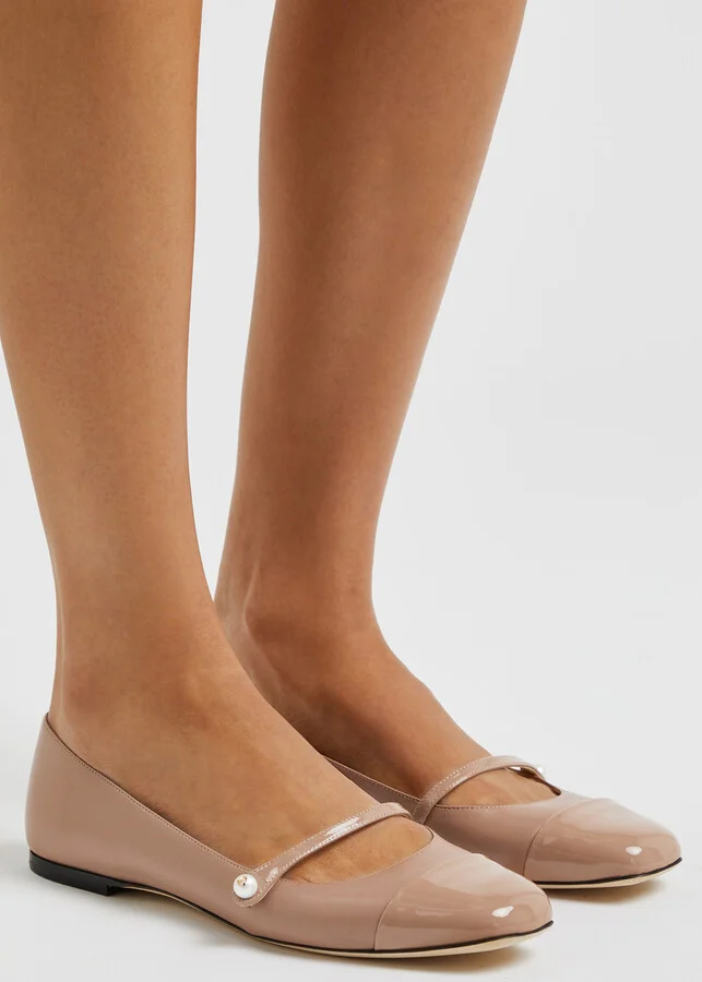 Jimmy Choo Elisa Leather Flats - Image 10