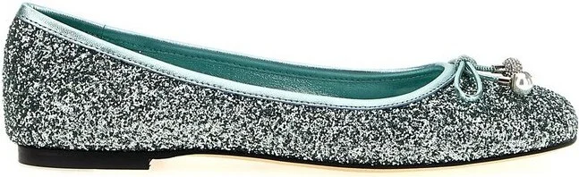 Jimmy Choo Elme Bow Detailed Ballet Flats