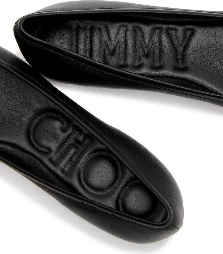 Jimmy Choo Elme Embellished Leather Ballet Flats - Image 4