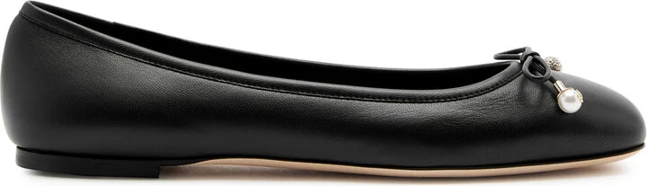Jimmy Choo Elme Embellished Leather Ballet Flats
