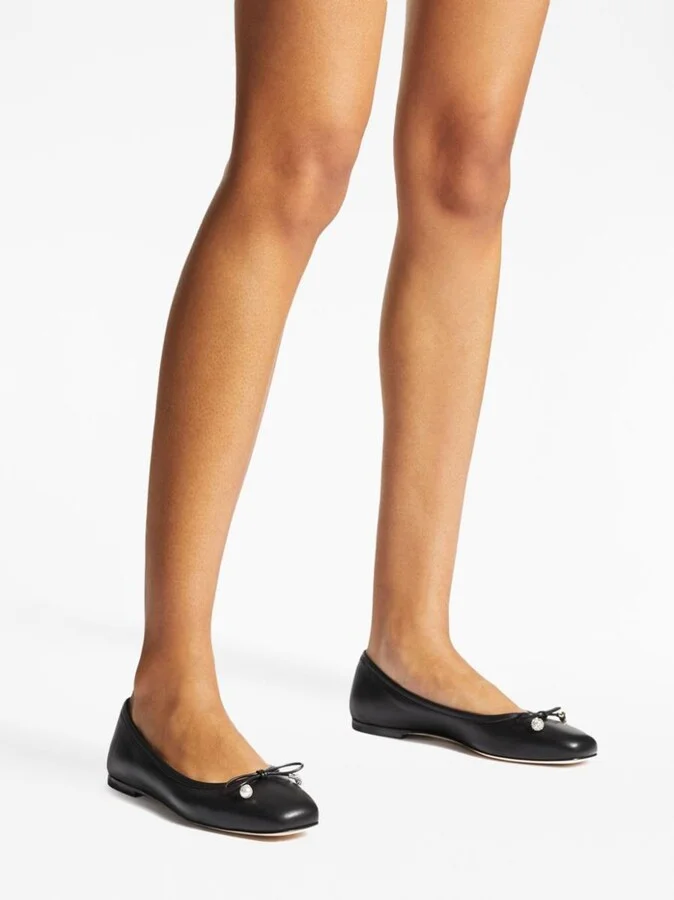 Jimmy Choo Elme Flat Leather Ballet Flats - Image 2