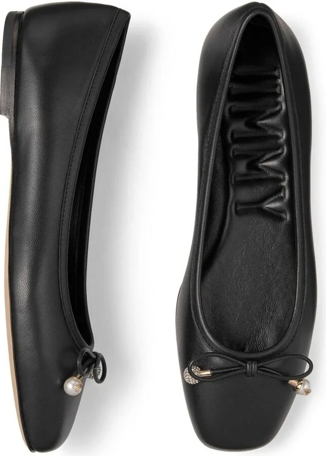 Jimmy Choo Elme Flat Leather Ballet Flats - Image 3