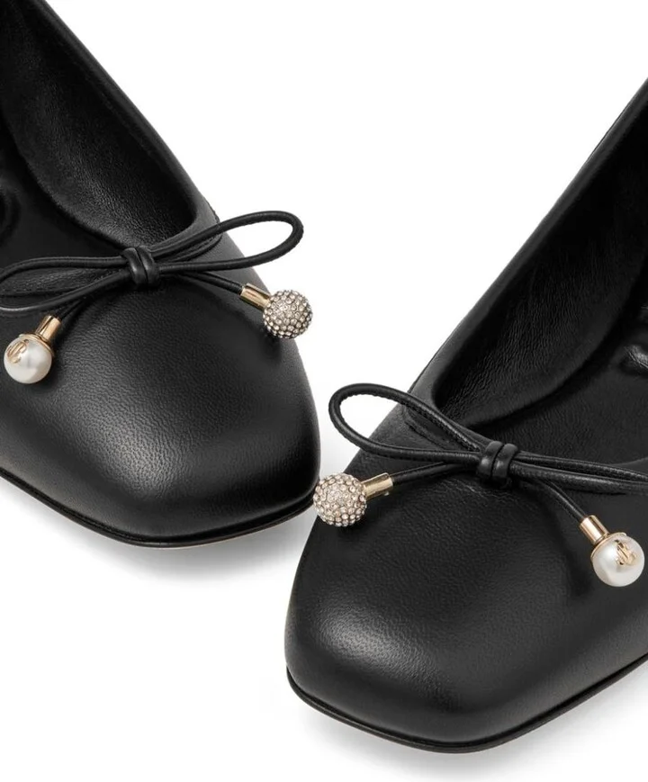 Jimmy Choo Elme Flat Leather Ballet Flats - Image 4
